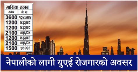 Nepali Worker Demand In Uae With Good Salary Baideshik Jobs