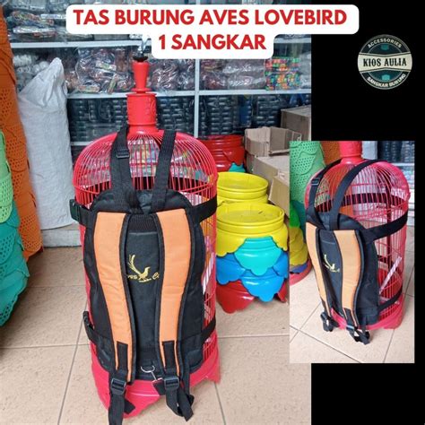 Jual Tas Ransel Gendong Aves Lovebird Bawa Sangkar Kandang Burung