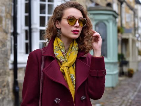 cozy autumn outfit ideas  burgundy  mustard accents