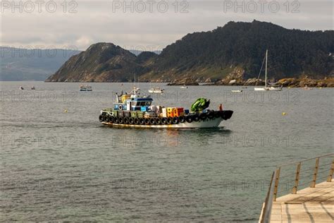 Supply Boat Bringing Supplies To Cies Islands Photo12 ImageBROKER Ian