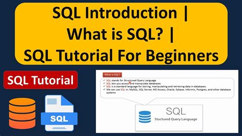 Sql Introduction What Is Sql Sql Tutorial For Beginners Learn