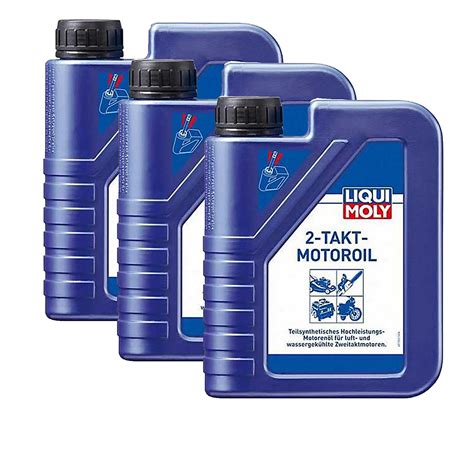 LIQUI MOLY 2 Stroke Semi Synthetic Engine Oil 3x1L