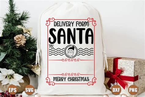 Christmas Santa Sack Special Delivery Graphic By Five Star Crafting