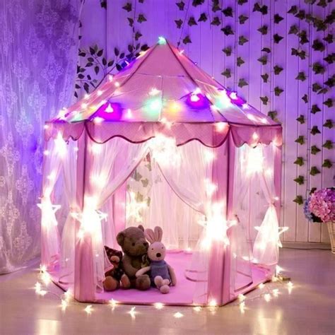 Tempsa Tente Princesse Enfant Tente De Jeu Pliable Avec Lumi Re Led