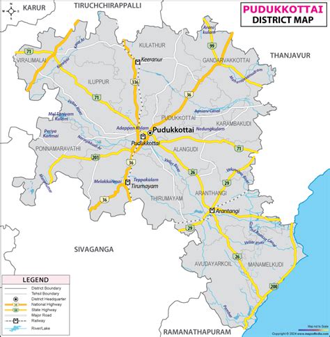 Pudukkottai District Map