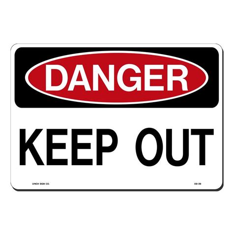 Lynch Sign 14 In X 10 In Danger Keep Out Sign Printed On More Durable