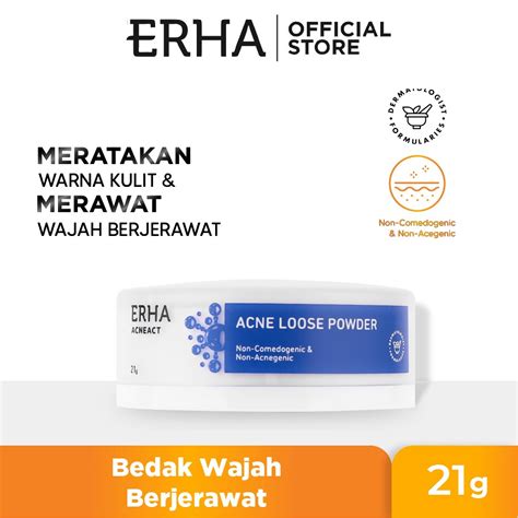 Jual ERHA Acneact Acne Loose Powder 21 G Bedak Tabur Kulit Jerawat