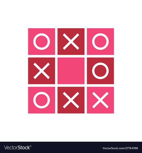 Tic tac toe game design Royalty Free Vector Image