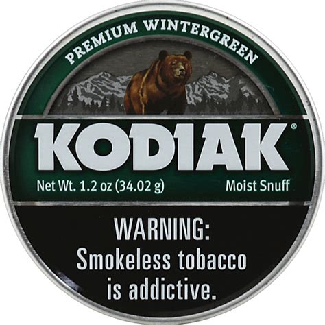 Kodiak Snuff Moist Premium Wintergreen Chewing Tobacco Foodtown