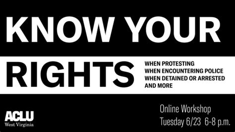 Know Your Rights Aclu West Virginia