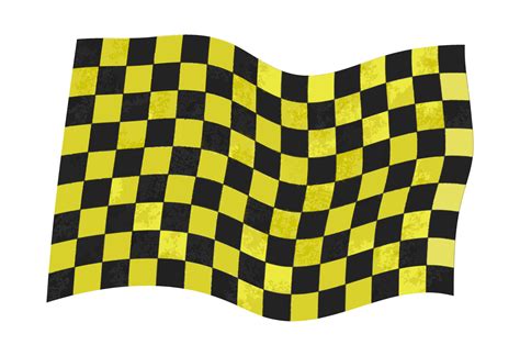 Black and yellow checkered flag in grunge style. 5166583 Vector Art at ...