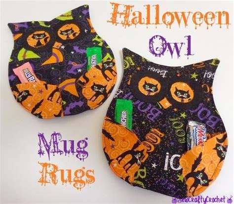 Halloween Owl Mug Rugs Sew Crafty Crochet
