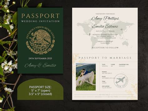 Passport Wedding Invitation Boarding Pass Template Editable Destination Wedding Invitation Dark