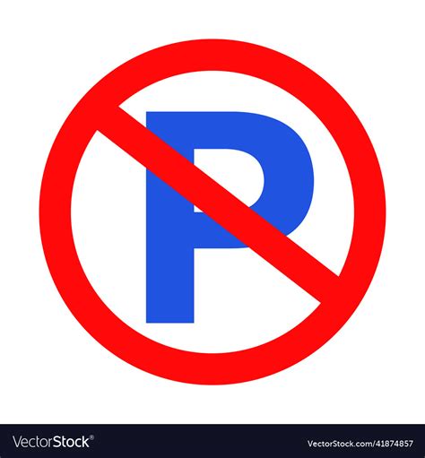 No parking sign Royalty Free Vector Image - VectorStock