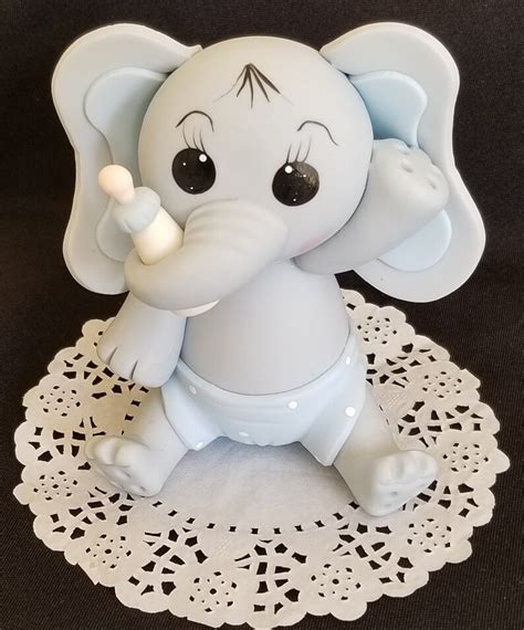 Baby Elephant Cake Topper Baby Shower Elephant Cake Topper Etsy