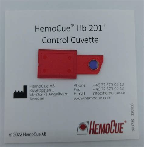 Hemocue® Hb 201 Cubeta Control Comedco Peru Sac