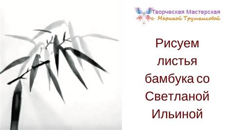 Рисуем листья бамбука со Светланой Ильиной | Бамбук, Листья, Китайская ...