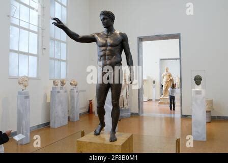 Bronze Statue Ephebe By Antikythera Depicts Paris Or Perseus From 340