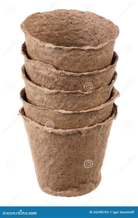 Peat pots stock image. Image of cutout, environment, nature - 26298703