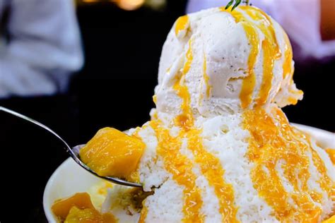 How To Make Mango Bingsu Korean Shaved Ice Recipe Happy Shave Ice