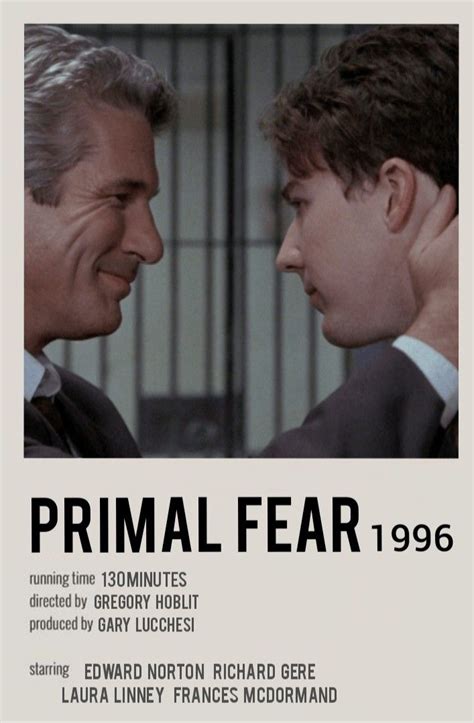 Primal Fear Poster | Cine, Pelis, Famosos