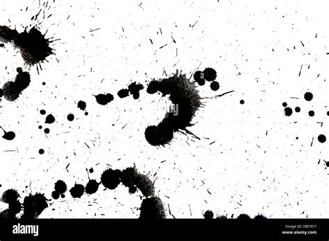 Black Drop Ink Splatter Splash Stock Photo Alamy