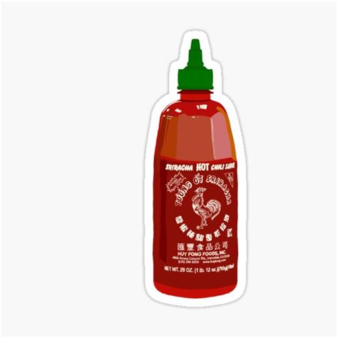Sriracha Hot Chili Sauce Sticker For Sale By Liakzd Redbubble
