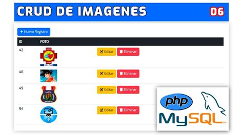 Eliminar Como Hacer Un CRUD De IMAGENES En PHP Y MySQL Parte 06