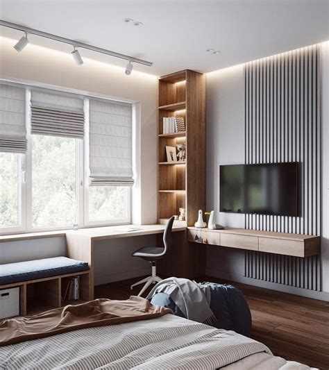 Рабочий стол в детской | Home design living room, Boys bedroom ...