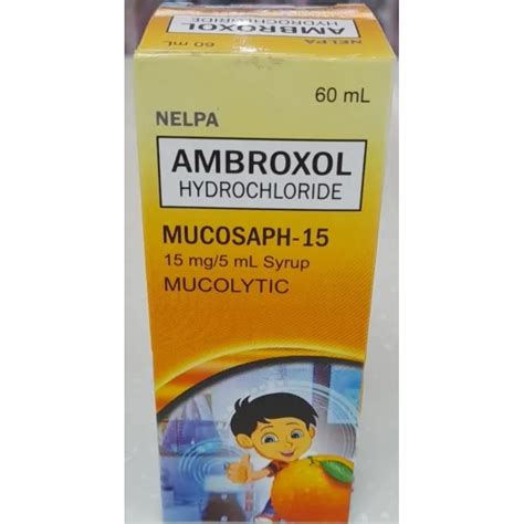 Mucosaph 15 Ambroxol Hydrochloride 15mg 5ml Syrup 60ml Orange Price