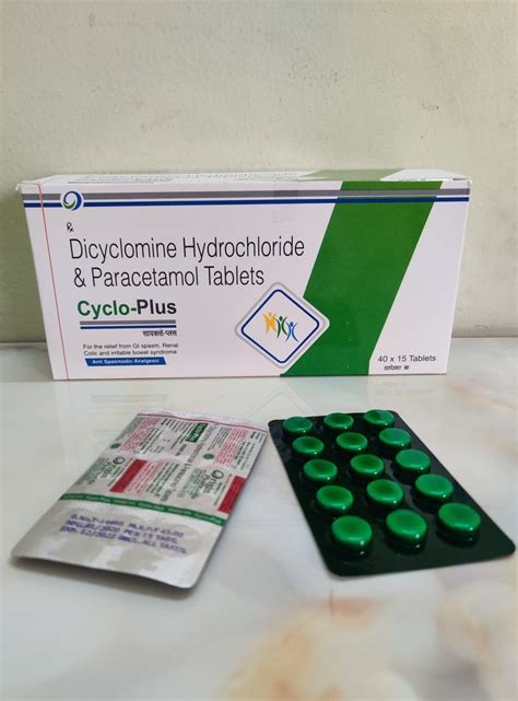 Dicyclomine Paracetamol Tablet For Menstrual Pains 500 Mg At Best Price In Hyderabad