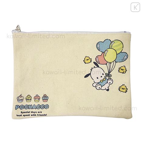 Japan Sanrio Flat Pouch Pochacco Party Kawaii Limited