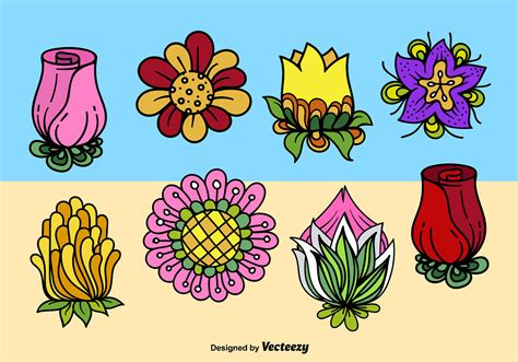 Cartoon Cute Flowers Download Free Vector Art Stock Graphics And Images