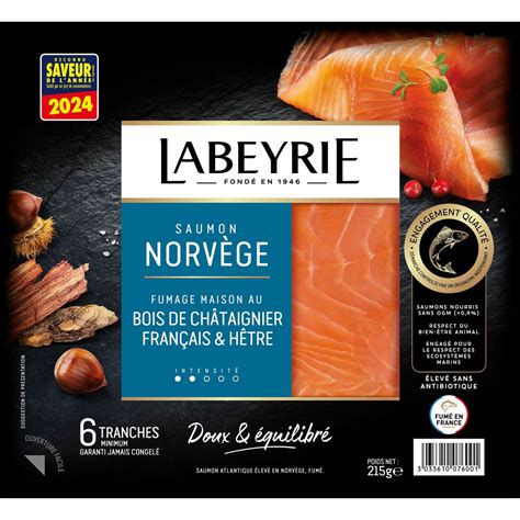 Labeyrie Saumon Fum Le Norv Ge Tranches G Pas Cher Prix Auchan