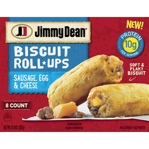 Jimmy Dean® Sausage, Egg & Cheese Biscuit Roll-Ups, 12.8 oz (8 Count) (Frozen) - Walmart.com ...