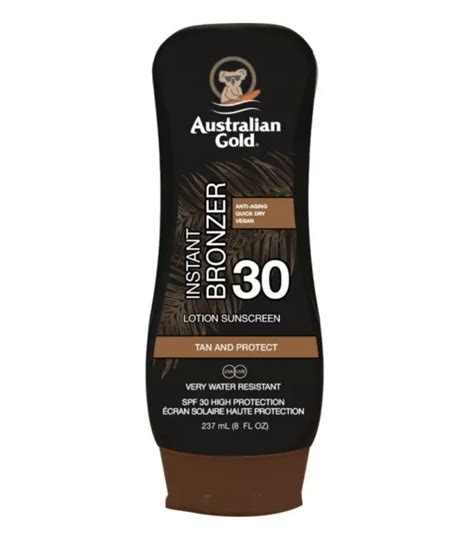 Australian Gold Bronzer Lotion Sunscreen Spf30