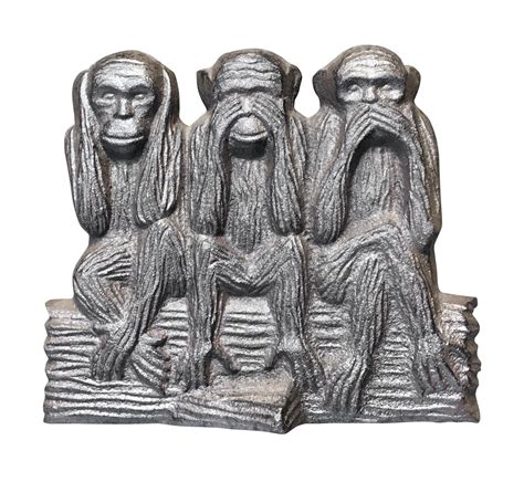 Hear See Speak No Evil Monkey Doorstop