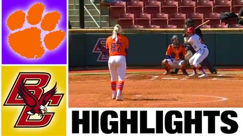 5 Clemson Vs Boston College Highlights Ncaa Softball Highlights 2023 College Softball Youtube