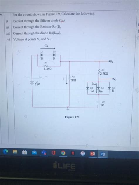 Solved 9 For The Circuit Shown In Figure C9 Calculate The