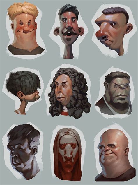 Faces Expressions Facial Character Design Concept Art Personajes