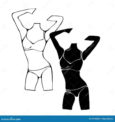 Beautiful Black And White Nude Woman Silhouettes Stock Vector Illustration Of Bride Fashion