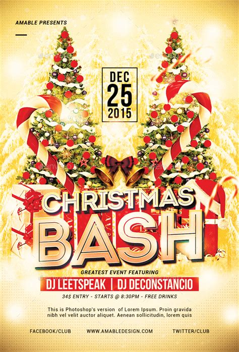 Christmas Bash Flyer By Amabledesign Graphicriver