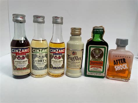 Vintage Mini Liquor Bottles Mix Of 6 Collectible From 1970 80s Bt114