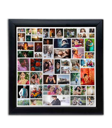 Collage Photo Frame ( Black Frame ) 50 Photos - Anand Gifts