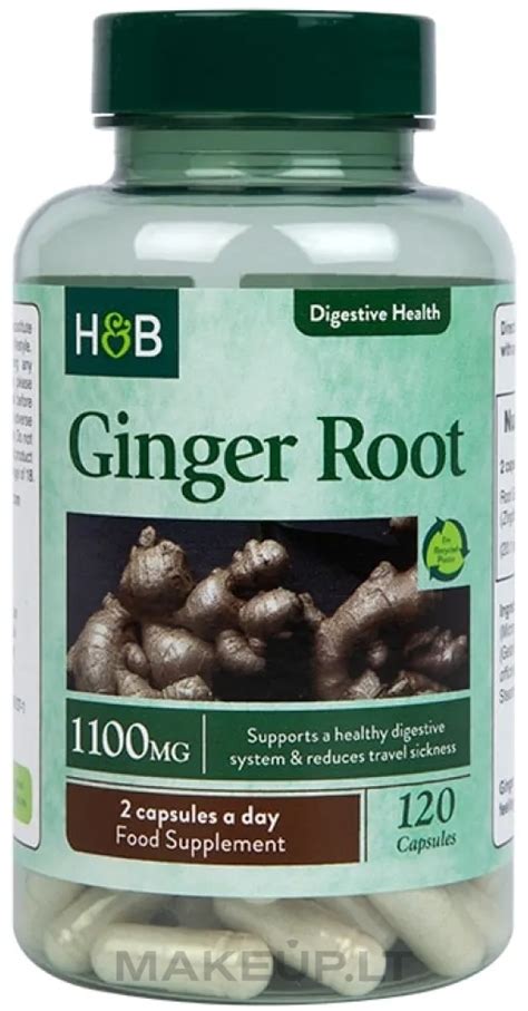 Holland Barrett Ginger Root 1100 Mg Maisto papildas Imbiero šaknis