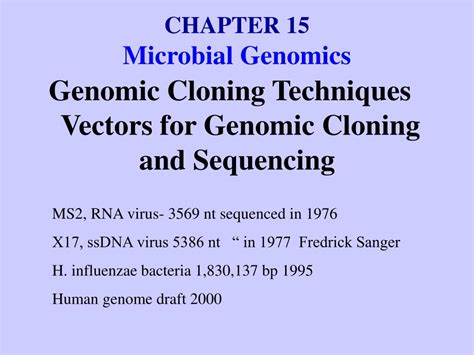 PPT - CHAPTER 15 Microbial Genomics PowerPoint Presentation, free ... 
