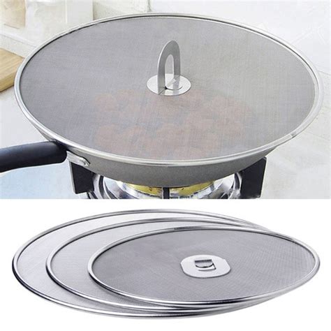 Udiyo Stainless Steel Splatter Screen Mesh Pan Pot Lid Cover Oil Resist