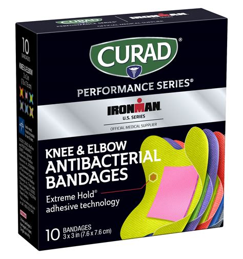 Curad Performance Series Extreme Hold Antibacterial Knee & Elbow ...