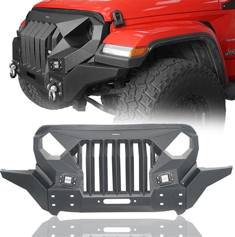 Buy V8 God Full Width Front Bumper W Mad Max Grill And Led Spot Lights