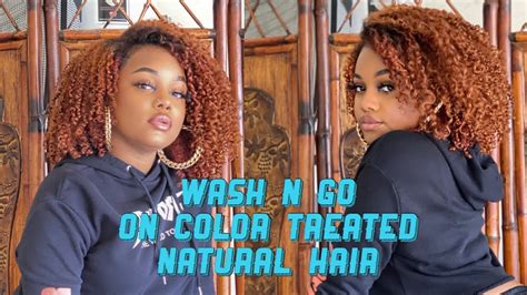 Super Defined Wash N Go On Color Treated Natural Hair Youtube